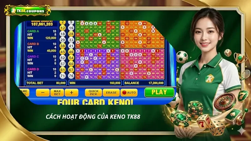Cách hoạt động của Keno tại TK88